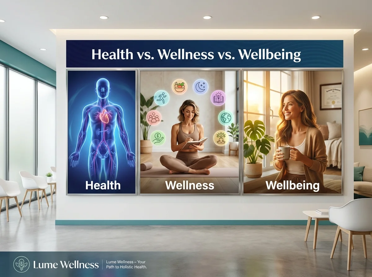 Health vs Wellness vs Wellbeing